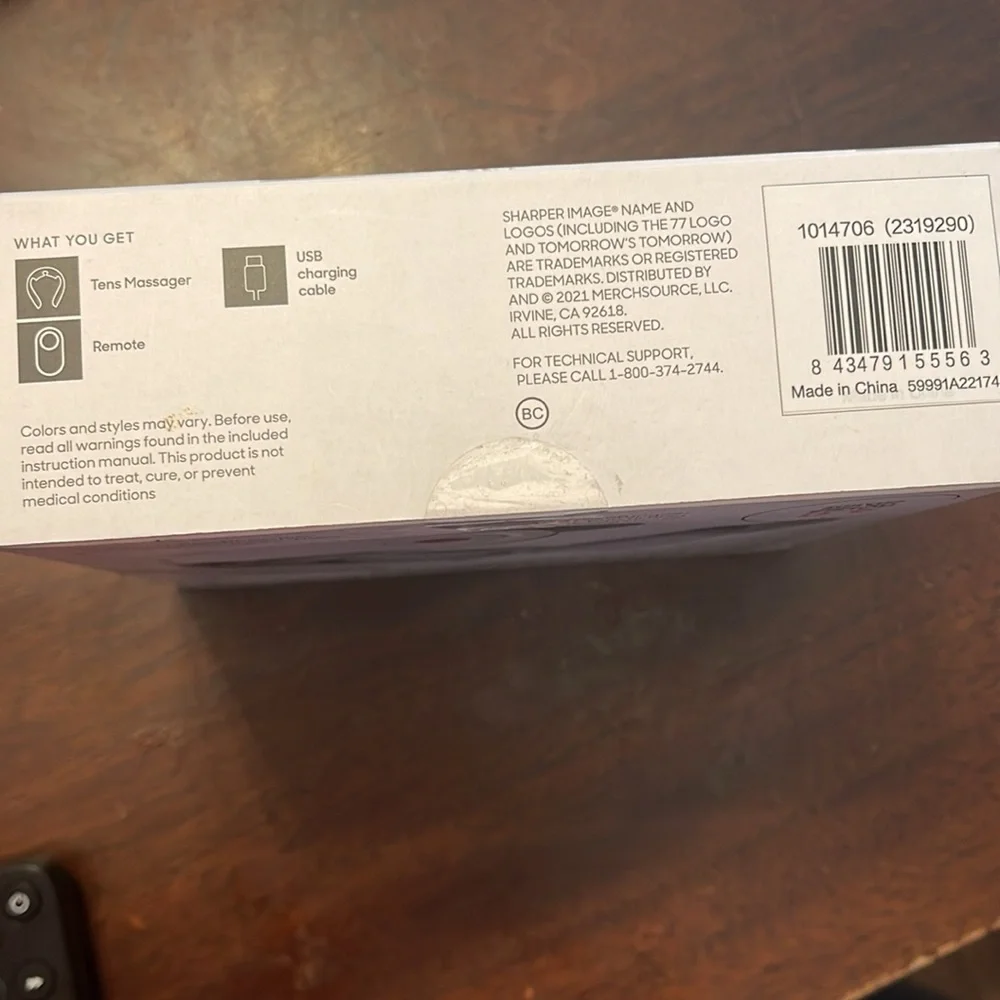 NWT Sharper Image Tens Neck Massager Pulse Technology with Heat and Remote
